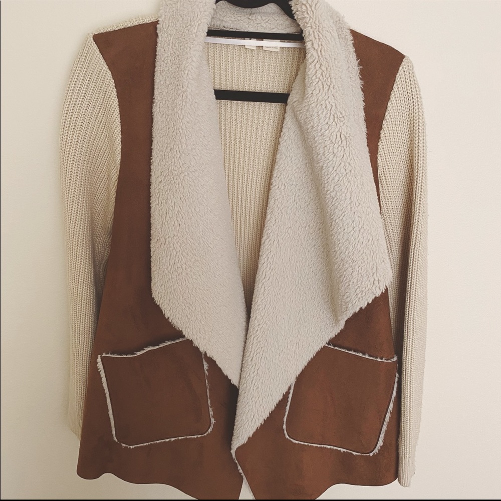Anthropologie | suede sweater